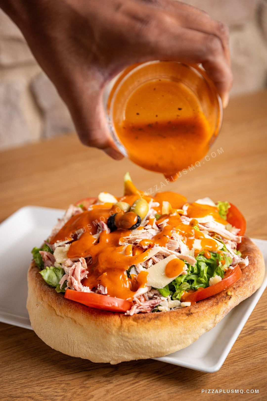 Chef's basket salad, served in its baked dough basket